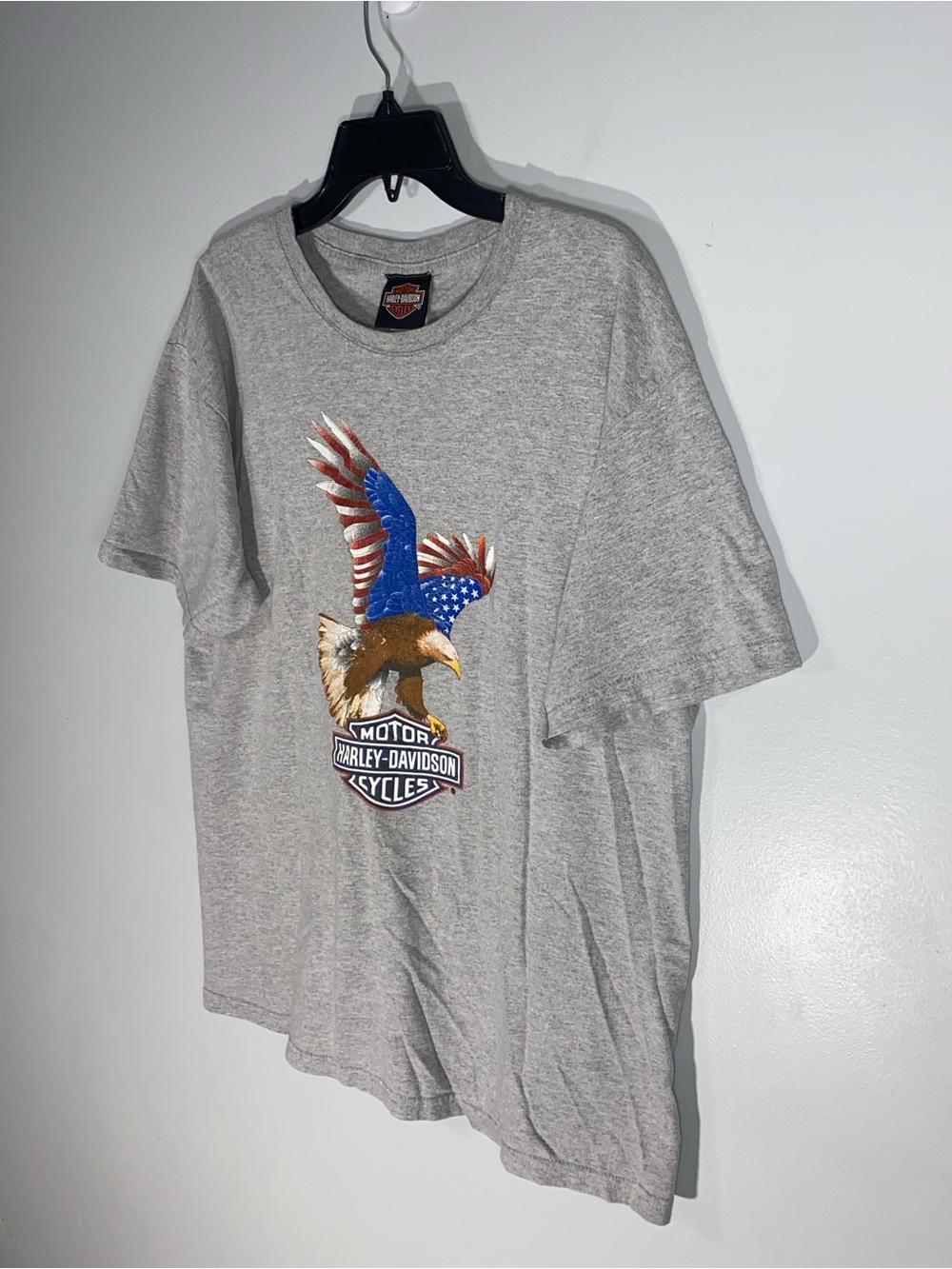 Harley-Davidson Gray Eagle Tee with American Flag Wings